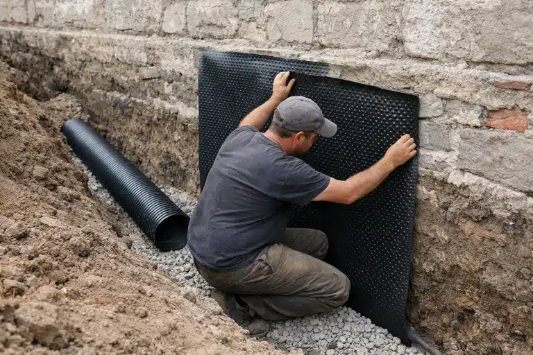 Comparaison drainage périphérique et étanchéité verticale pour traiter les remontées capillaires des murs